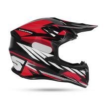 Capacete Revo Ims Vermelho/Preto/Branco Trilha Enduro Motocross