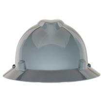 Capacete rígido MSA V-Gard 475367 de aba cheia com catraca Fas-Trac III