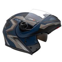 Capacete Robocop Aberto Peels U-RB2 Skyline Azul Moto Óculos