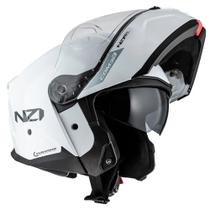 Capacete Robocop Articulado Nzi Combi 3 Branco Moto Oculos