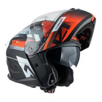 Capacete Robocop Articulado Nzi Combi 3 Metric Preto Oculos