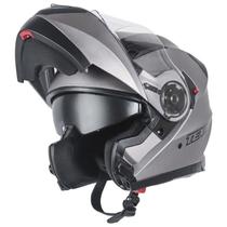 Capacete Robocop Articulado Texx Gladiator V3 Cinza Fosco