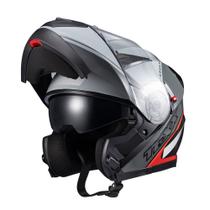 Capacete Robocop Articulado Texx Gladiator V3 Makan Cinza