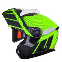 Capacete Robocop Articulado Texx Kratos Cyber Amarelo Moto