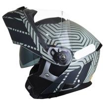 Capacete Robocop Articulado Texx Kratos Cyber Cinza Moto