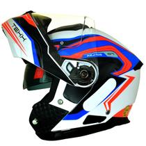 Capacete Robocop Articulado Texx Kratos Nomade Vermelho Moto