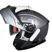 Capacete Robocop Articulado Texx Kratos Titanio Fosco Moto