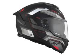 Capacete Robocop MT Atom 2 Bast Preto e Vermelho Fosco Articulado Escamoteável Tamanho:56 Capacete Robocop MT Atom 2 Bast Preto e Vermelho Fosco Articulado Escamoteável Tamanho:56