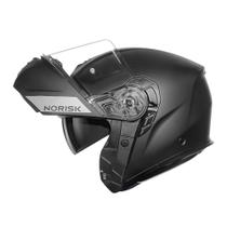 Capacete Robocop Preto Fosco Norisk Vortex Monocolor Matteblack Articulado Tamanho:56Cor:Preto Fosco