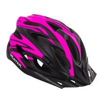 Capacete Rontek RT-58 Preto Rosa Tam 54-61 com LEd Capacete Rontek RT-58 Preto Rosa Tam 54-61 com LEd