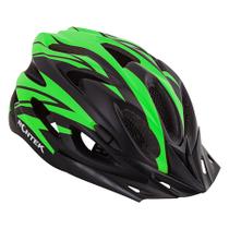 Capacete Rontek RT-58 Preto Verde Tam 54-61 com LEd Capacete Rontek RT-58 Preto Verde Tam 54-61 com LEd
