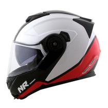 Capacete Route Ff345 Chance Branco Vermelho 56 S - NORISK