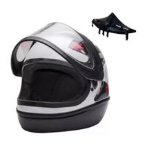 Capacete San Marino Automático Branco Com Narigueira Capacete San Marino Automático Branco Com Narigueira