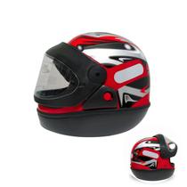 Capacete San Marino Automatico Taurus Motociclista Vermelho