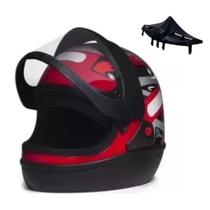 Capacete San Marino Automático Vermelho Mais Narigueira