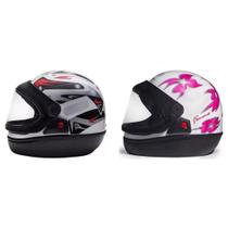 Capacete San Marino Branco Automático Moto Masculino Feminino