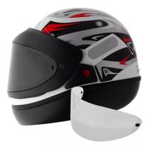 Capacete San Marino Branco Mais Viseira Fume Capacete San Marino Branco Mais Viseira Fume