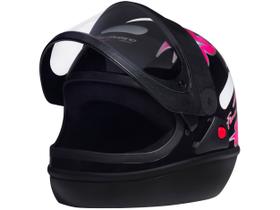 Capacete San Marino Feminino Preto e Rosa