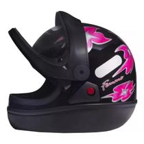 Capacete San Marino Femme Moto Integral Fechado Motoboy Flor
