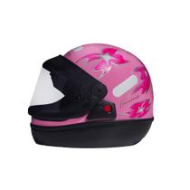 Capacete San Marino Femme Moto Integral Fechado Motoboy Flor Capacete San Marino Femme Moto Integral Fechado Motoboy Flor