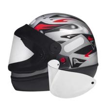 Capacete San Marino Grafic Prata Mais Viseira Cristal Capacete San Marino Grafic Prata Mais Viseira Cristal