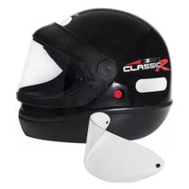 Capacete San Marino Preto Fosco Taurus Automático Mais Viseira Extra Cristal 2.2