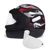 Capacete San Marino Taurus Automático Preto Mais Viseira Extra Cristal 0.8mm