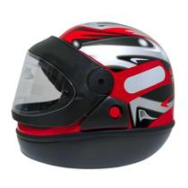 Capacete san marino taurus vermelho brilhante