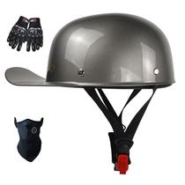Capacete Sanhai Vintage Aberto Cinza Tamanho G