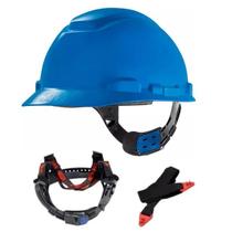 Capacete Segurança 3M H700 C/ Jugular Eletricista Engenheiro Azul Claro