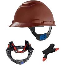 Capacete Segurança 3M H700 C/ Jugular Eletricista Engenheiro Marrom