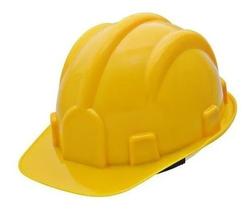 Capacete Segurança Epi Branco Com Carneira Selo Inmetro - Amarelo Capacete Segurança Epi Branco Com Carneira Selo Inmetro - Amarelo