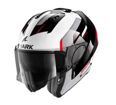 Capacete shark escamoteável 180 evo es kryd branco preto