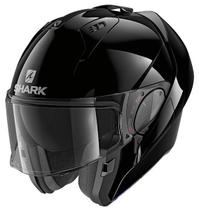 Capacete shark evo es blank blk preto brilho