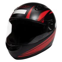 Capacete Sky Apolo Preto Fosco, Transf Vermelho 60