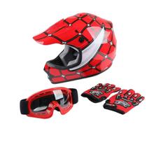 Capacete SLMOTO DOT Juvenil e Kids Motocross Red Spider +Acessórios Capacete SLMOTO DOT Juvenil e Kids Motocross Red Spider +Acessórios