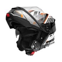 Capacete SMK Escamoteável Gullwing Tekker Branco, Preto e Laranja Capacete SMK Escamoteável Gullwing Tekker Branco, Preto e Laranja