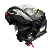 Capacete SMK Escamoteável Gullwing Tekker Cinza e Amarelo Fosco Capacete SMK Escamoteável Gullwing Tekker Cinza e Amarelo Fosco