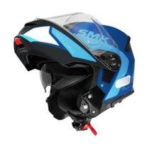Capacete SMK Escamoteável Gullwing Tekker Cinza e Azul Capacete SMK Escamoteável Gullwing Tekker Cinza e Azul