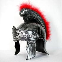 Capacete Soldado Romano Grego Prata Capacete Soldado Romano Grego Prata