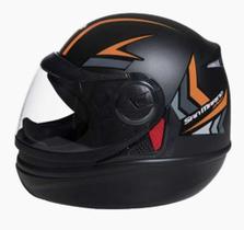 Capacete speed one Taurus preto/laranja tamanho60