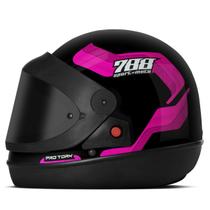Capacete Sport Moto 788 Automático Viseira Fumê Feminino Masculino Pro Tork Adulto