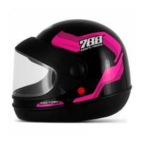 Capacete Sport Moto 788 Preto / Rosa (60) - Pro Tork Capacete Sport Moto 788 Preto / Rosa (60) - Pro Tork