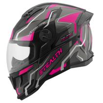 Capacete Stealth Hawk Moto Fechado Feminino Masculino Pro Tork Proteção Segurança Capacete Stealth Hawk Moto Fechado Feminino Masculino Pro Tork Proteção Segurança