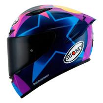 Capacete Suomy Track 1 Bastianini Tri Composto Roxo/azul