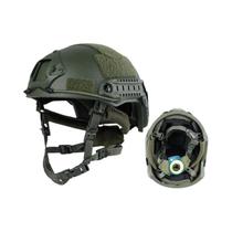 Capacete Tático Rápido MH 1.5kg Com Almofada De Suspensão Em Fibra De Vidro Para Proteção Em