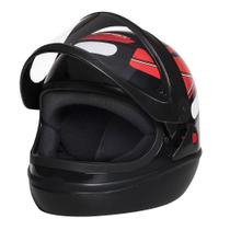 Capacete Taurus San Marino Oceano Preto / Vermelho tam 58