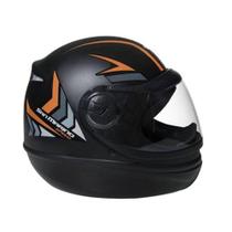 Capacete Taurus speed one preto / laranja tamanho 60