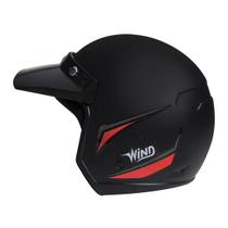 Capacete taurus wind v3 tecno preto fosco/verm 56