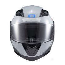 Capacete Texx Esc Gladiator V3 Makan Cinza e Azul Capacete Texx Esc Gladiator V3 Makan Cinza e Azul